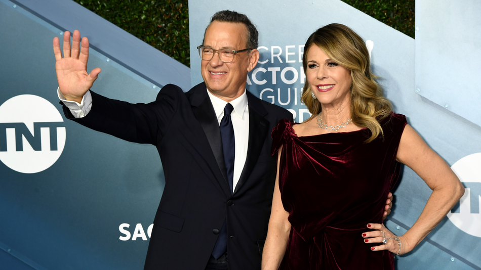 Tom Hanks and Rita Wilson at the SAG Awards in January.