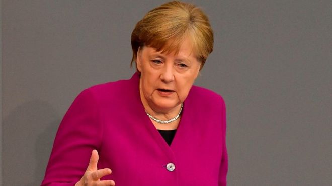 AFP / Chancellor Merkel has been widely praised for her handling of the crisis
