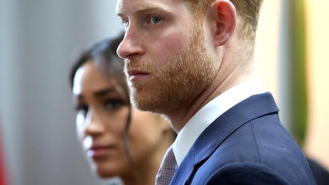 Prince Harry and Meghan Markle have called in local authorities after several incidents involving drones above their LA home. Picture: Chris Jackson/Pool/AFPSource:AFP
