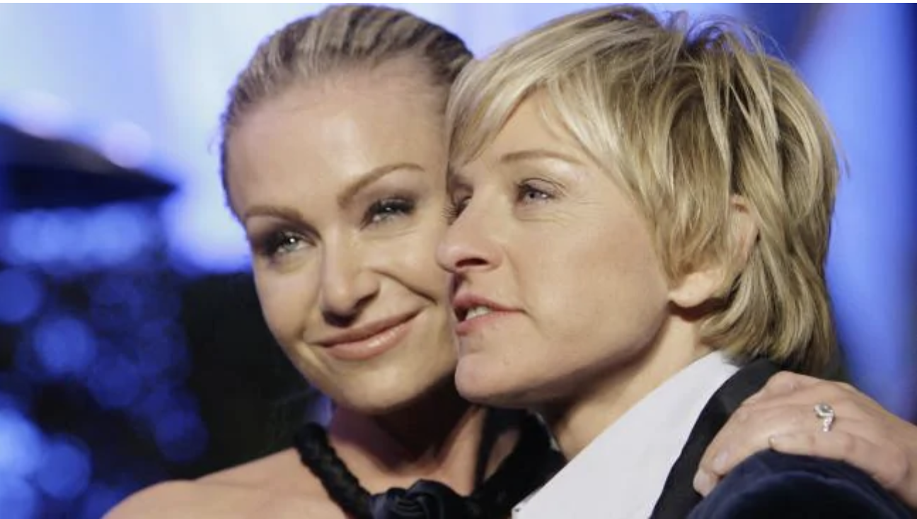  Ellen DeGeneres and partner Portia de Rossi in 2007, a year before their wedding. Picture: APSource:News Limited