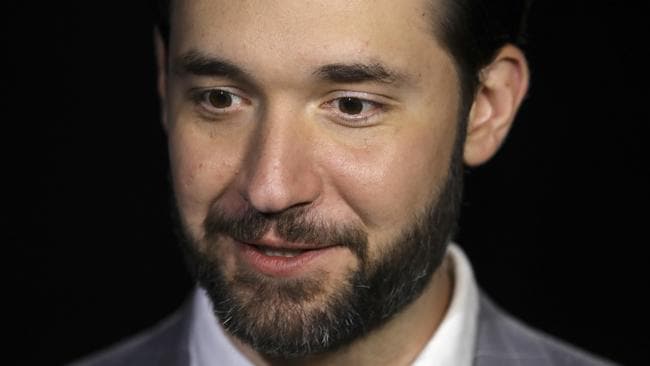 Alexis Ohanian, founder of the social media company Reddit, gives an interview in New York, announcing his resignation from the board of the social media site. (AP Photo/Bebeto Matthews, File)Source:AP