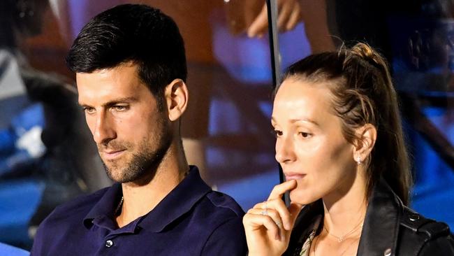 Novak and Jelena Djokovic’s alternative health views are under the spotlight after the tennis star tested positive for COVID-19. Picture: Andrej Isakovic/AFPSource:AFP
