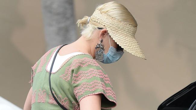 Katy Perry seen for the first time in public after giving birth to baby Daisy Dove Bloom. Picture: Clint Brewer Photography/A.I.M./GAC/MEGA / BACKGRIDSource:BackGrid
