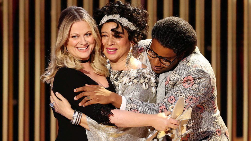 REUTERS / Amy Poehler was joined in one sketch by Maya Rudolph and Kenan Thompson