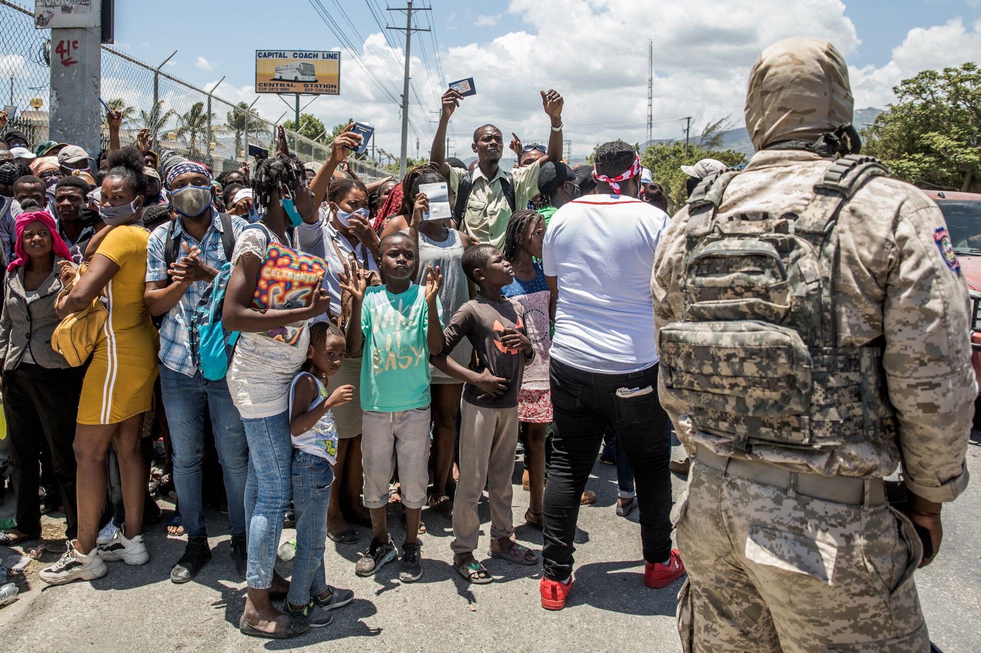 Haitian citizens ask for asylum in front of the U.S. Embassy in Tabarre, Haiti, on Saturday.Credit...Valerie Baeriswyl/Agence France-Presse — Getty Images Michael Crowley
