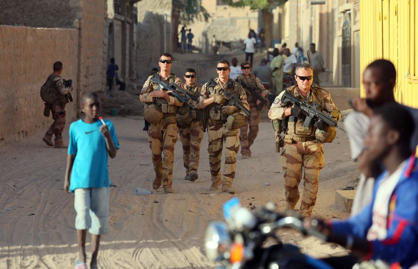 French soldiers in December, in Timbuktu, northern Mali. France had almost 5,000 troops in the country at one point. PHOTO: THOMAS COEX/AGENCE FRANCE-PRESSE/GETTY IMAGES