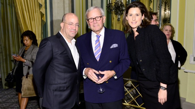 Jeff Zucker along with Tom Brokaw and Allison Gollust. JARED SISKIN/PATRICK MCMULLAN VIA GETTY IMAGES