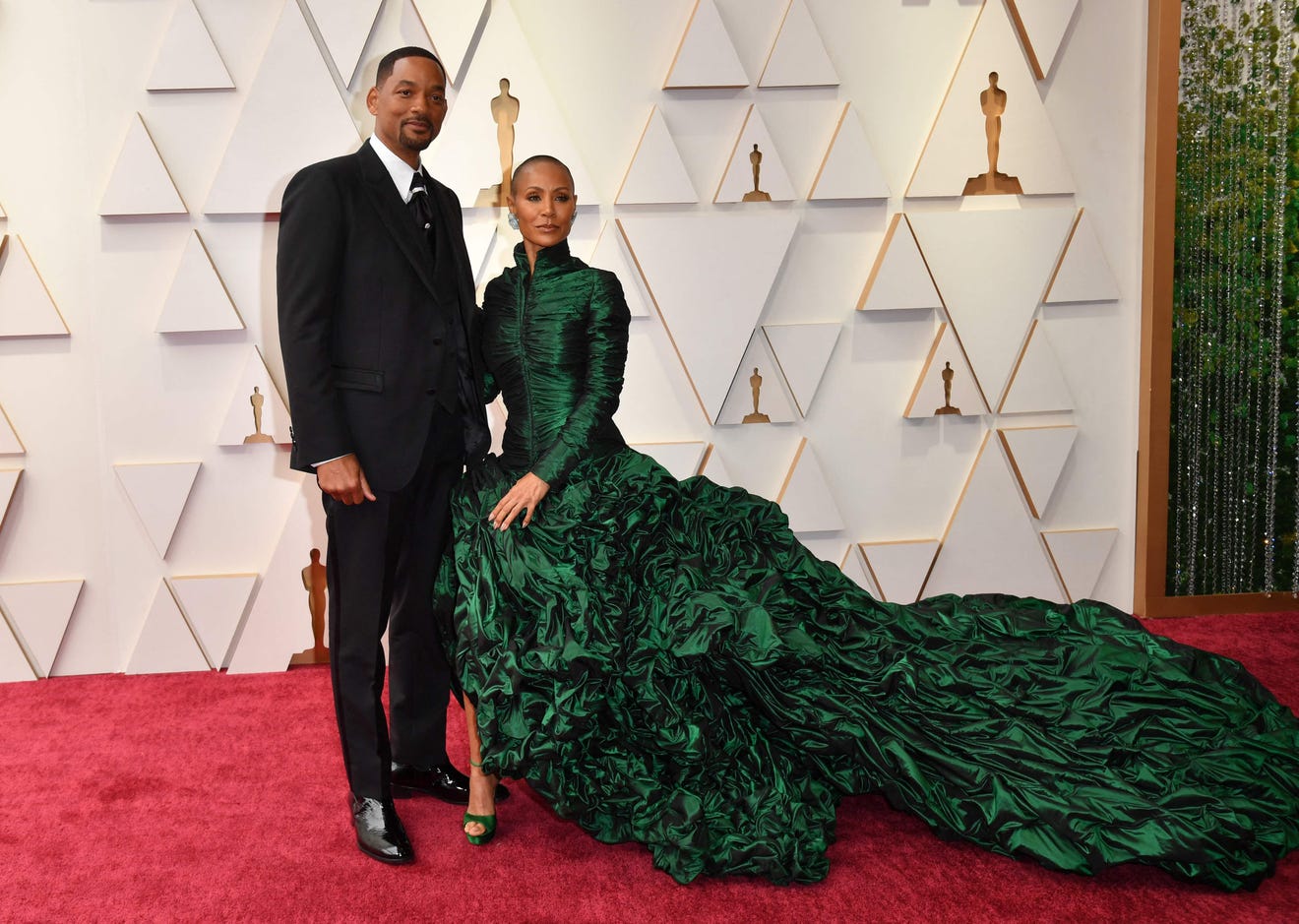 Will Smith and Jada Pinkett Smith attend the 94th Oscars at the Dolby Theatre in Hollywood on March 27, 2022.  Angela Weiss/AFP Via Getty Images
