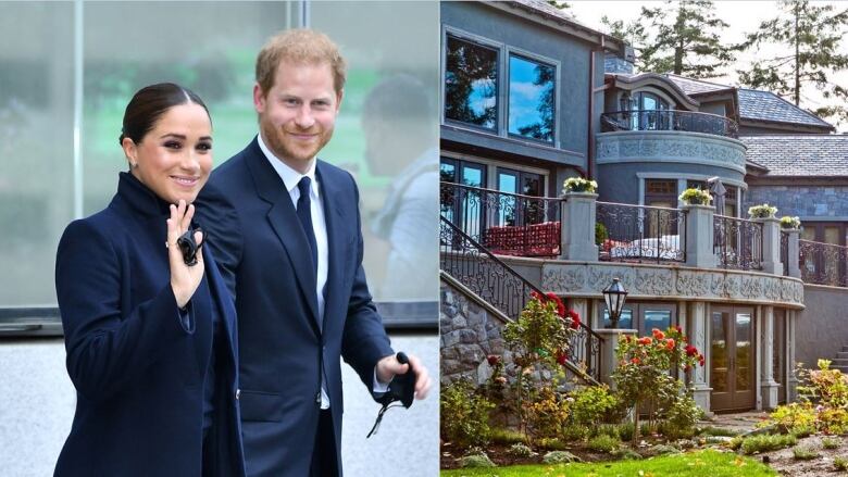 Meghan and Prince Harry, seen in New York City last year, spent most of the winter in 2020 at an oceanfront estate on Vancouver Island, whose owner has remained a bit of an enigma. (Getty/Sothebys)