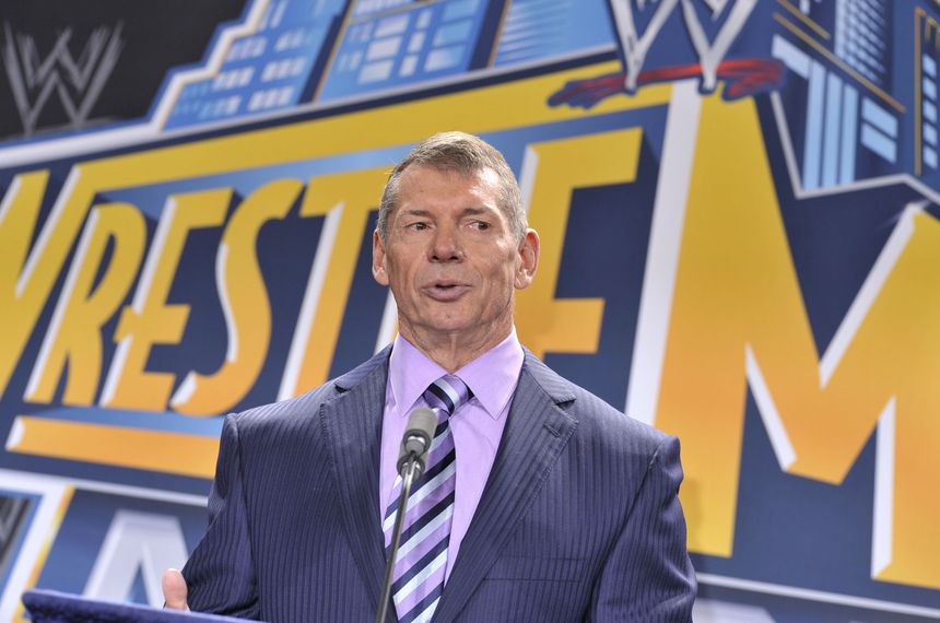 Vince McMahon has been WWE’s longtime leader and actively promoted its events over the years, including an appearance at a Wrestlemania press conference in 2012. PHOTO: MICHAEL N. TODARO/GETTY IMAGES