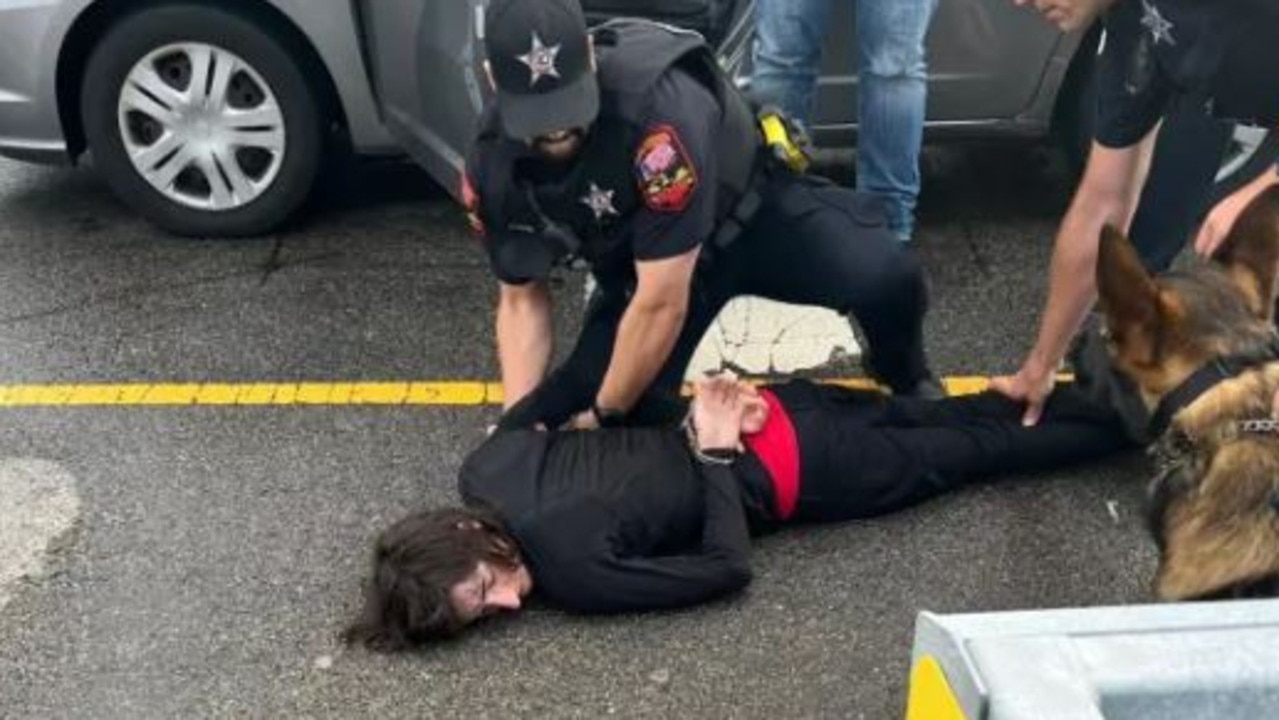 Robert Crimo arrest after the massacre. Picture: Twitter.