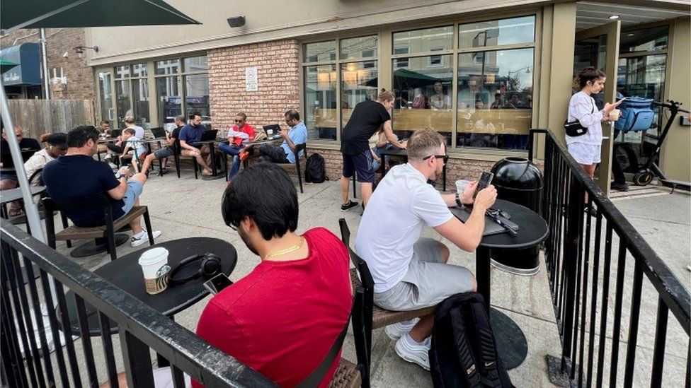 REUTERS | Toronto residents flocked to a local Starbucks to use the internet