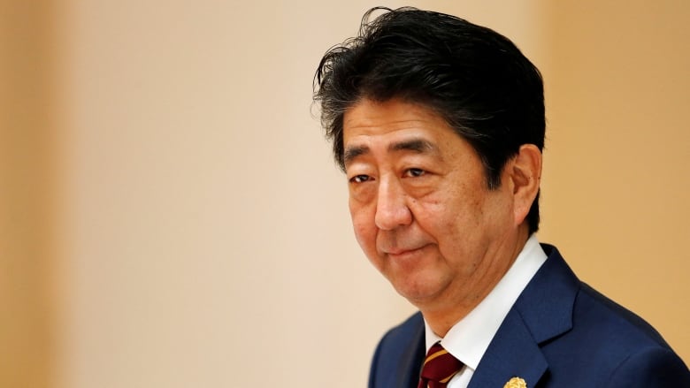 Japanese former prime minister Shinzo Abe was shot Friday while campaigning in the city of Nara, Japan. (Jorge Silva/File Photo/Reuters)