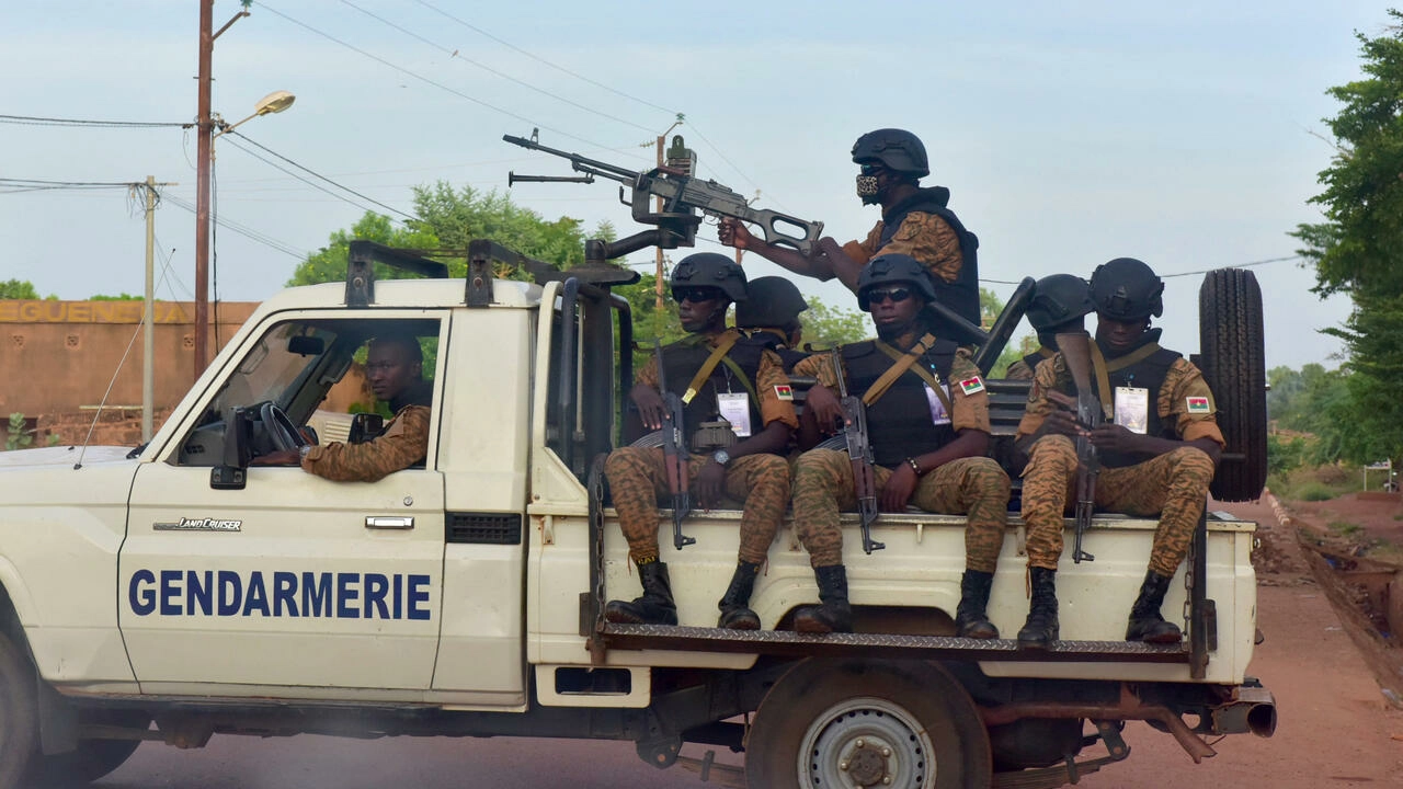 File photo: Burkinabe gendarmes sitting on their vehicle in the city of Ouhigouya in the north of the country on October 30, 2018. © Issouf Sanogo, AFP