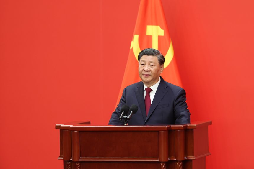 Xi Jinping secured his third term as general secretary of China’s Communist Party, reinforcing his status as paramount leader. PHOTO: LINTAO ZHANG/GETTY IMAGES