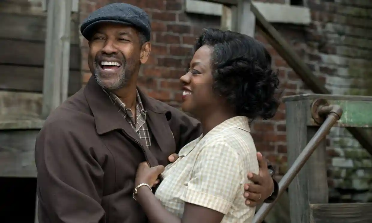 Davis with Denzel Washington in Fences (2016), for which she won a best supporting actress Oscar. Photograph: Paramount Pictures/Allstar