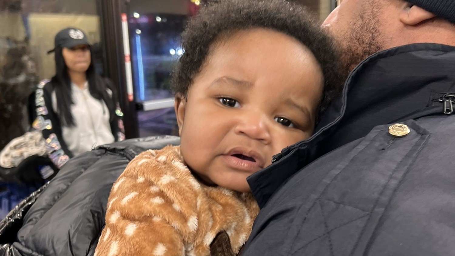 IMPD/Twitter | Police officers in Indianapolis unexpectedly discovered baby Kason Thomass in the parking lot of a shopping mall where they had stopped to eat.