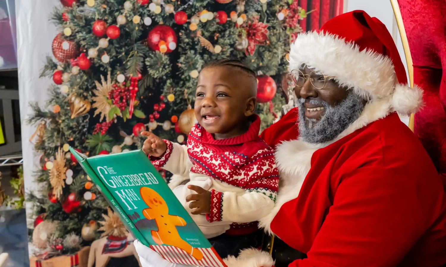 Families came from out of state to take photos is Theron Murphy’s Santa. Photograph: Leslie Gamboni/The Guardian