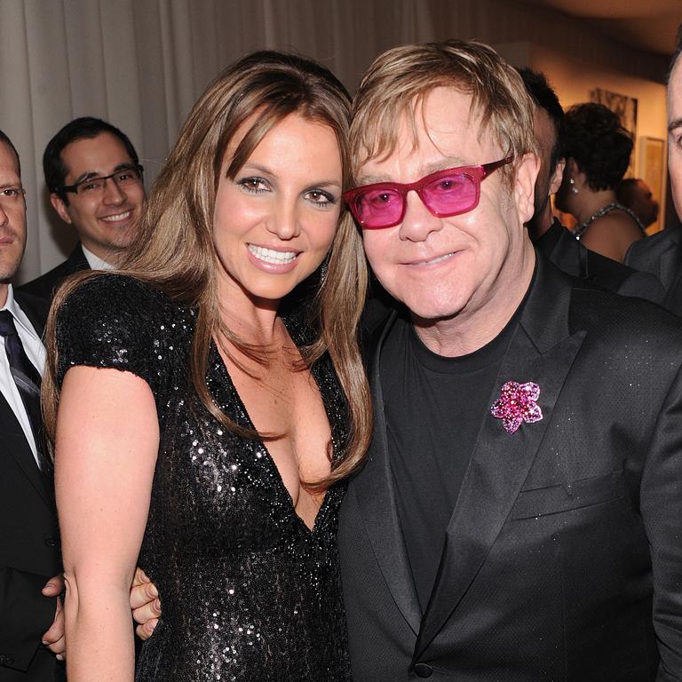 Britney Spears and Sir Elton John. (Photo by Jamie McCarthy/Getty Images for EJAF)
