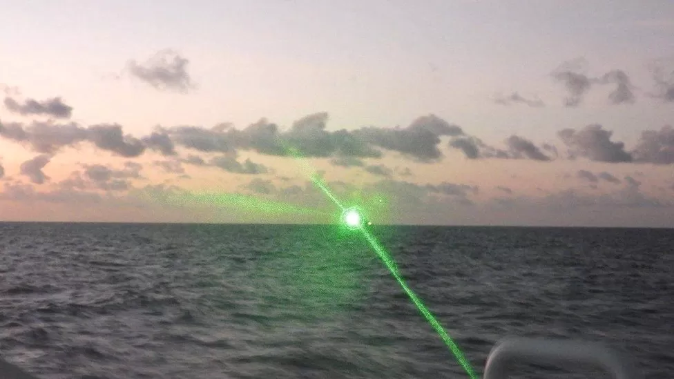 PHILIPPINE COAST GUARD / The Philippines has accused China of shining lasers on one of its boats - which Beijing denies