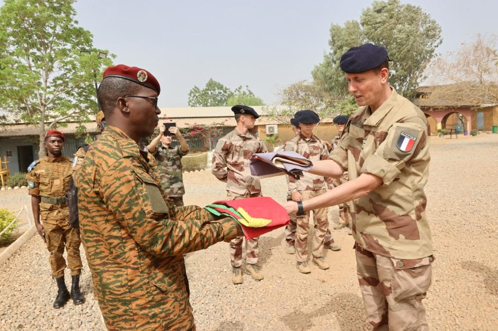 The French flag was lowered on the base of a special forces unit near Ouagadougou last month