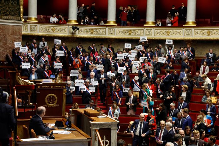 Monday’s no-confidence motion was supported by 278 lawmakers in the National Assembly, a mere nine votes short of a majority. PHOTO: GONZALO FUENTES/REUTERS