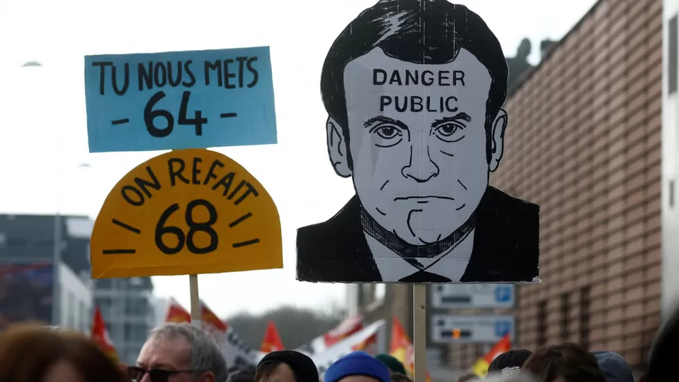 REUTERS / France has been gripped by protests against Macron's plan to raise the retirement age to 64