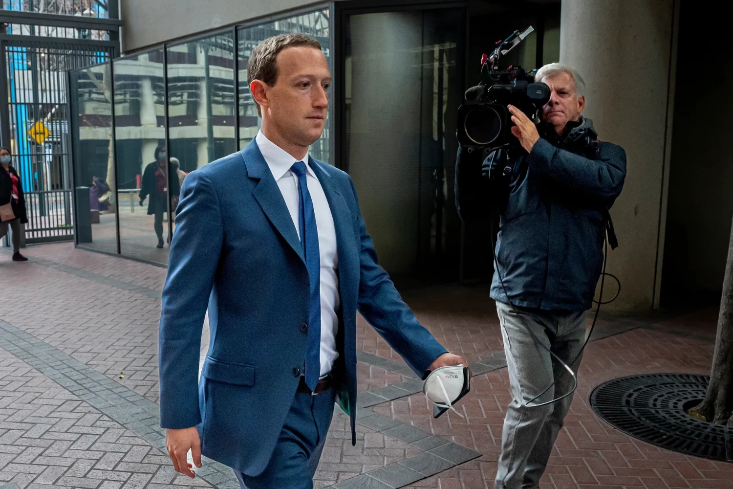 Mark Zuckerberg leaving a federal courthouse in San Jose in February 2022. David Paul Morris/Bloomberg via Getty Images