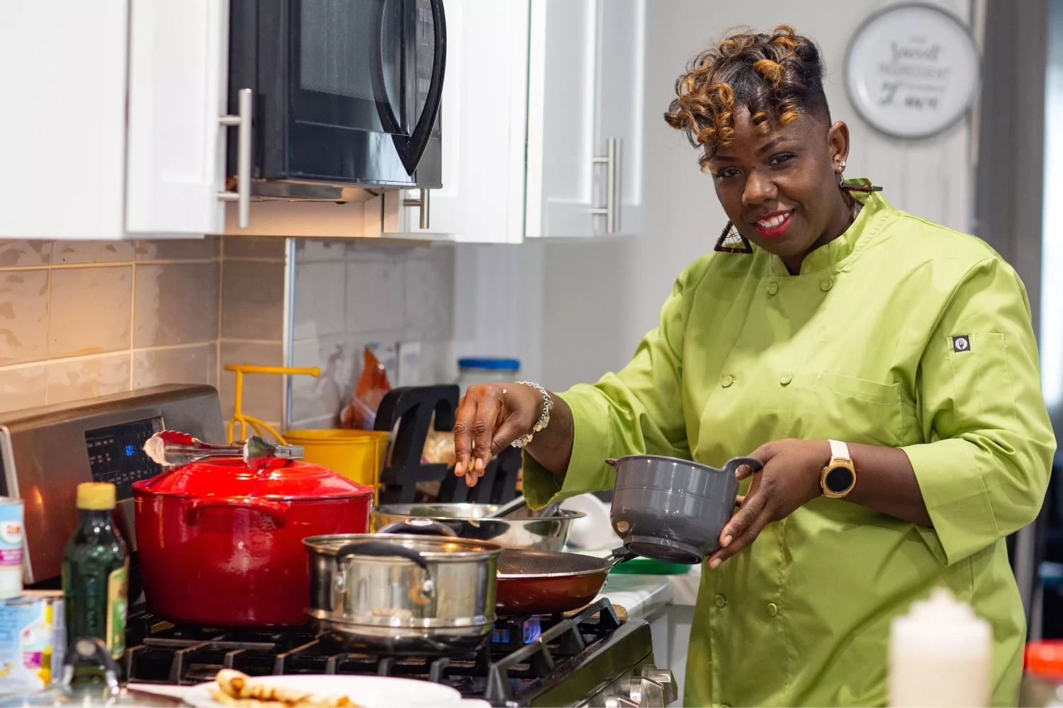 Lakisha Hunter (pictured) received a scholarship from the Chicago Culinary Arts Program in 1997. LAKISHA HUNTER