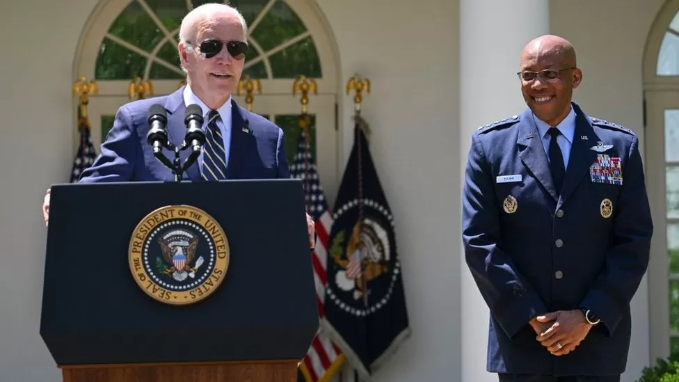 GETTY IMAGES / President Joe Biden announced on Thursday that Gen Charles Brown would be the new chairman of the Joint Chiefs of Staff
