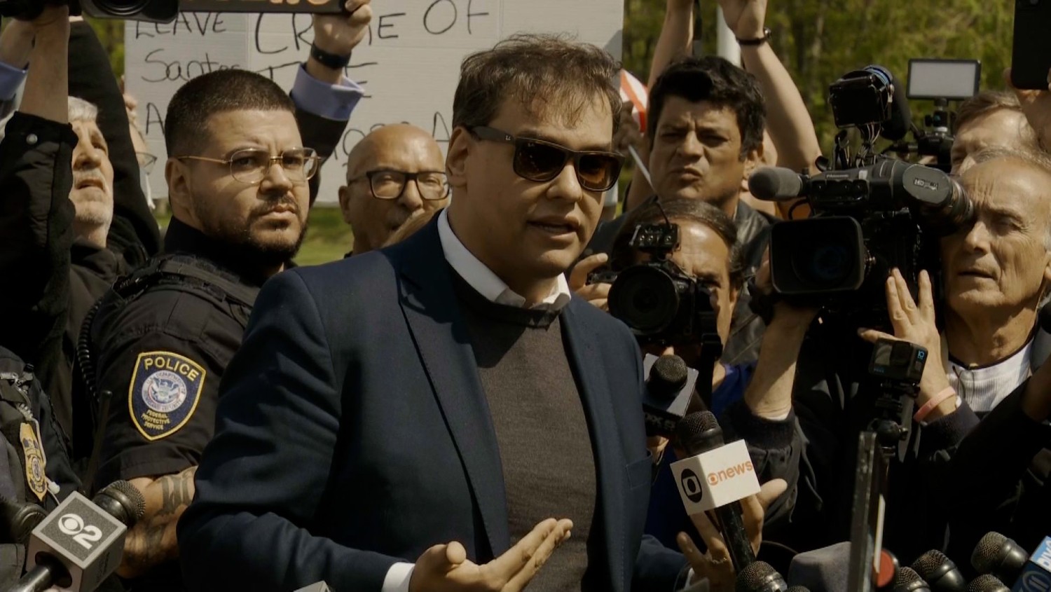 George Santos speaks outside of courthouse after pleading not guilty | Source: CNN