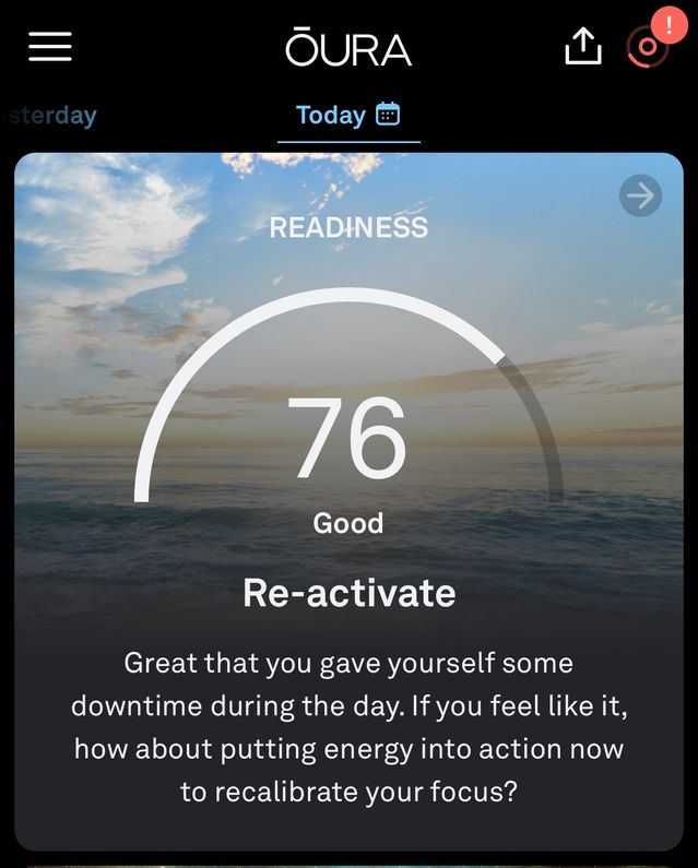 The Apple Watch lacks a ‘Readiness’ score—found on other fitness trackers such as Oura—to assess what workout intensity level your body can handle.