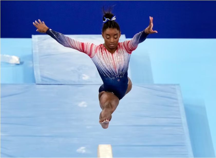 Simone Biles withdrew from multiple events at the Tokyo Olympics in 2021. (Toni L. Sandys/The Washington Post)