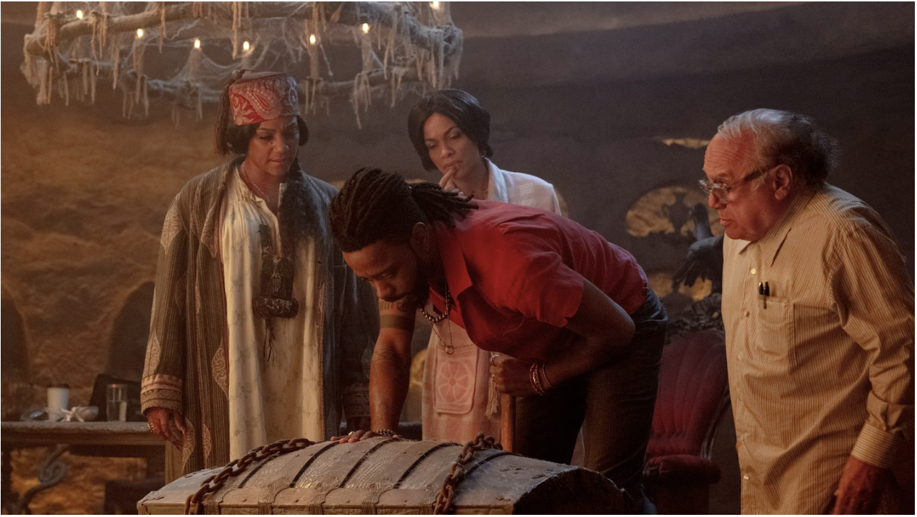 Screenshot 2023 07 22 at 9 37 08 PMFrom left, Tiffany Haddish, Rosario Dawson, LaKeith Stanfield and Danny DeVito in “Haunted Mansion.” (Jalen Marlowe/Disney)