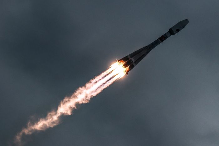 A rocket carrying Russia’s Luna-25 spacecraft launched earlier this month. PHOTO: SERGEI SAVOSTYANOV/TASS/ZUMA PRESS