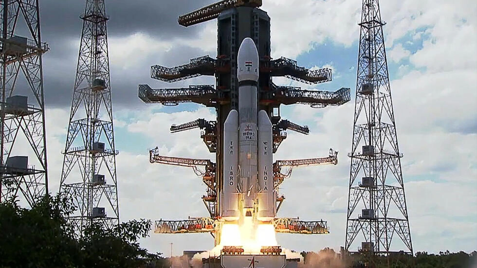 An Indian Space Research Organisation rocket carrying the Chandrayaan-3 spacecraft lifts off on July 14, 2023. © ISRO, AFP
