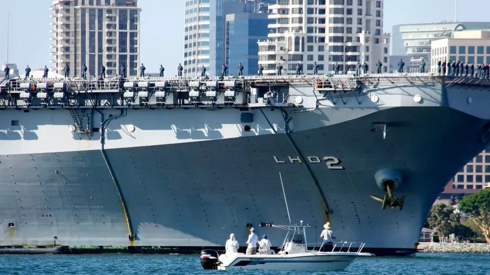 GETTY IMAGES / One of the suspects served on the USS Essex, shown here near San Diego in a file photo from 2012