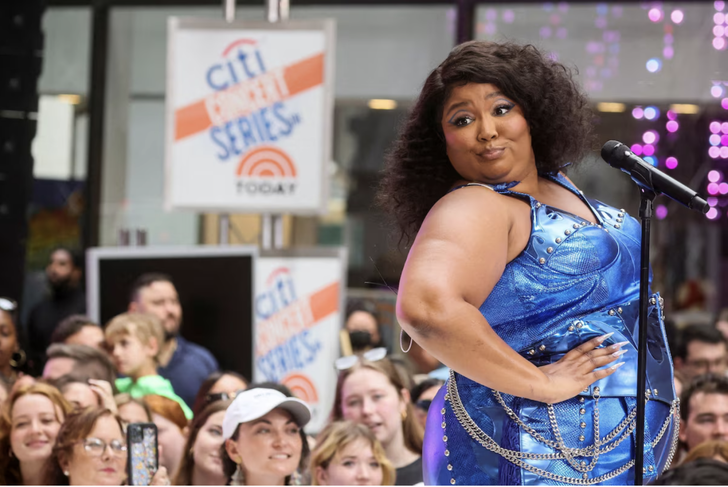 Singer Lizzo performs on NBC's “Today” show in New York on July 15, 2022. (Brendan McDermid/Reuters)