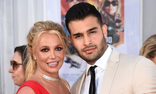 Britney Spears and Sam Asghari at the Los Angeles premiere of Once Upon a Time in Hollywood in 2019. Photograph: Jordan Strauss/Invision/AP