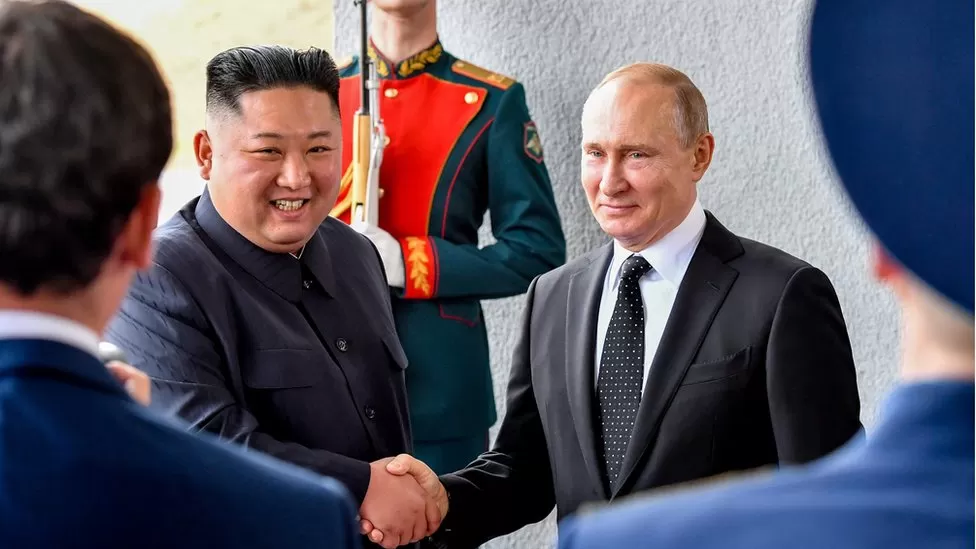GETTY IMAGES Is there a burgeoning alliance between Mr Kim and Mr Putin?