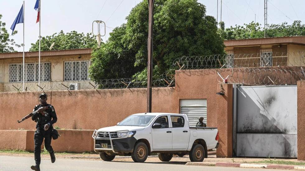 A file photo showing the French Embassy in Niamey on August 28, 2023. © AFP