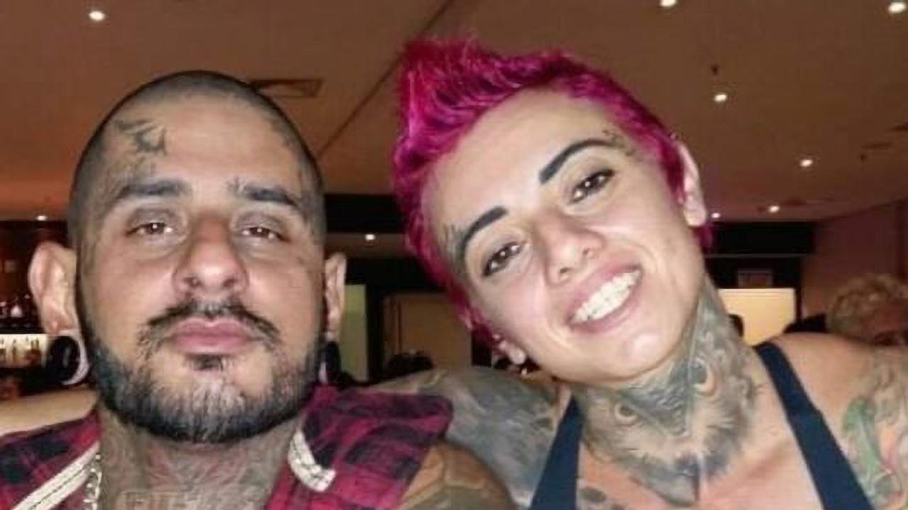Mr Prado (left) from Brazil, known for mutilating his body to look like the devil on a photo with Carol Praddo (right), before their transformation. Picture: Newsflash