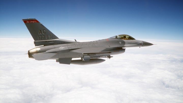 An F-16 from Tyndall Air Force Base, Florida, one of several U.S. aircraft capable of carrying nuclear weapons. (U.S. Air Force photo by MSgt. Don Taggart)
