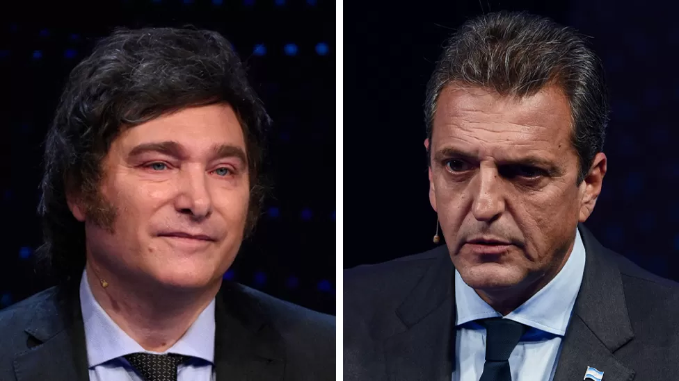 Getty Images. Javier Milei and Sergio Massa have been battling it out in an acrimonious election campaign