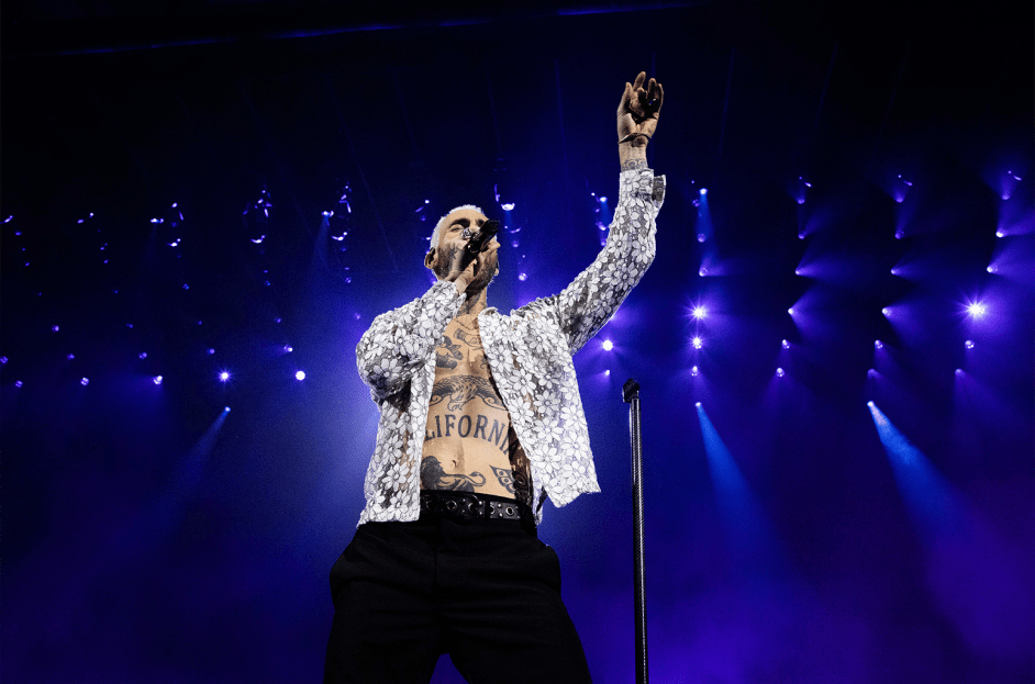 Adam Levine performs during night 1 of Maroon 5's M5LV Las Vegas residency on Friday, March 24, 2023 Travis Schneider