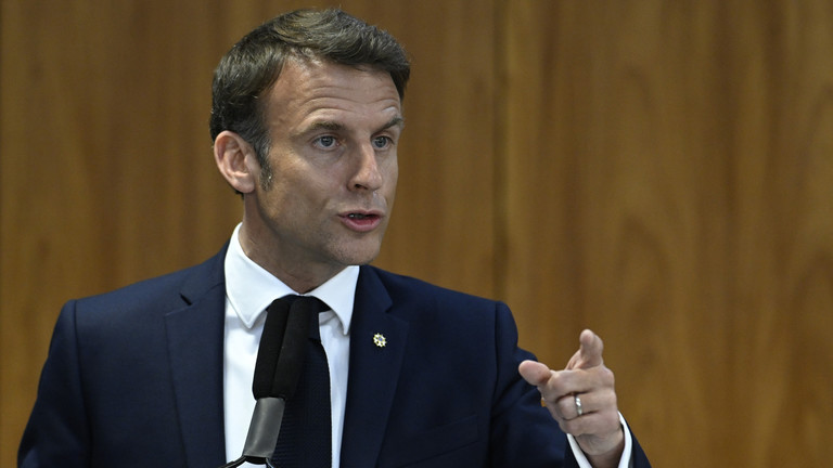 French President Emmanuel Macron © Getty Images / Mateus Bonomi/Anadolu via Getty Images