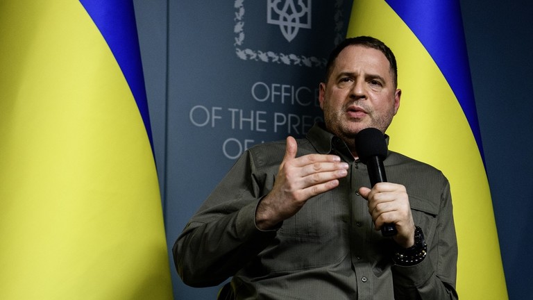 FILE PHOTO: Andrey Yermak, the head of the Ukrainian presidential office. ©  Maxym Marusenko / NurPhoto via Getty Images