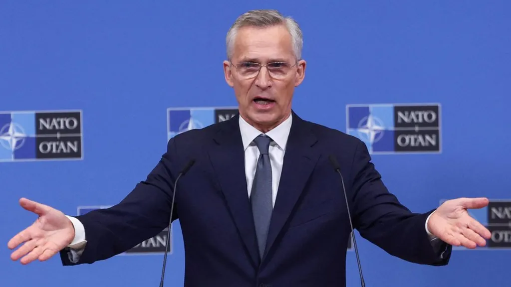 Jens Stoltenberg said that the Nato alliance "must be doing something right" as it had grown from 12 countries to 32 in 75 years. Reuters