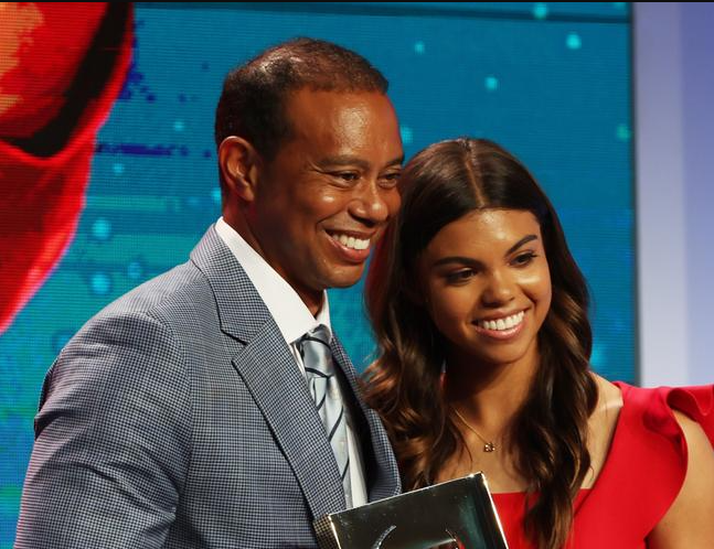 Tiger and Sam as he’s inducted into the World Golf Hall of Fame. Photo by Sam Greenwood/Getty Images