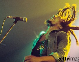 Bob Marley performs at Houtrust Hallen in The Hague, Netherlands, in 1977 (above and below)